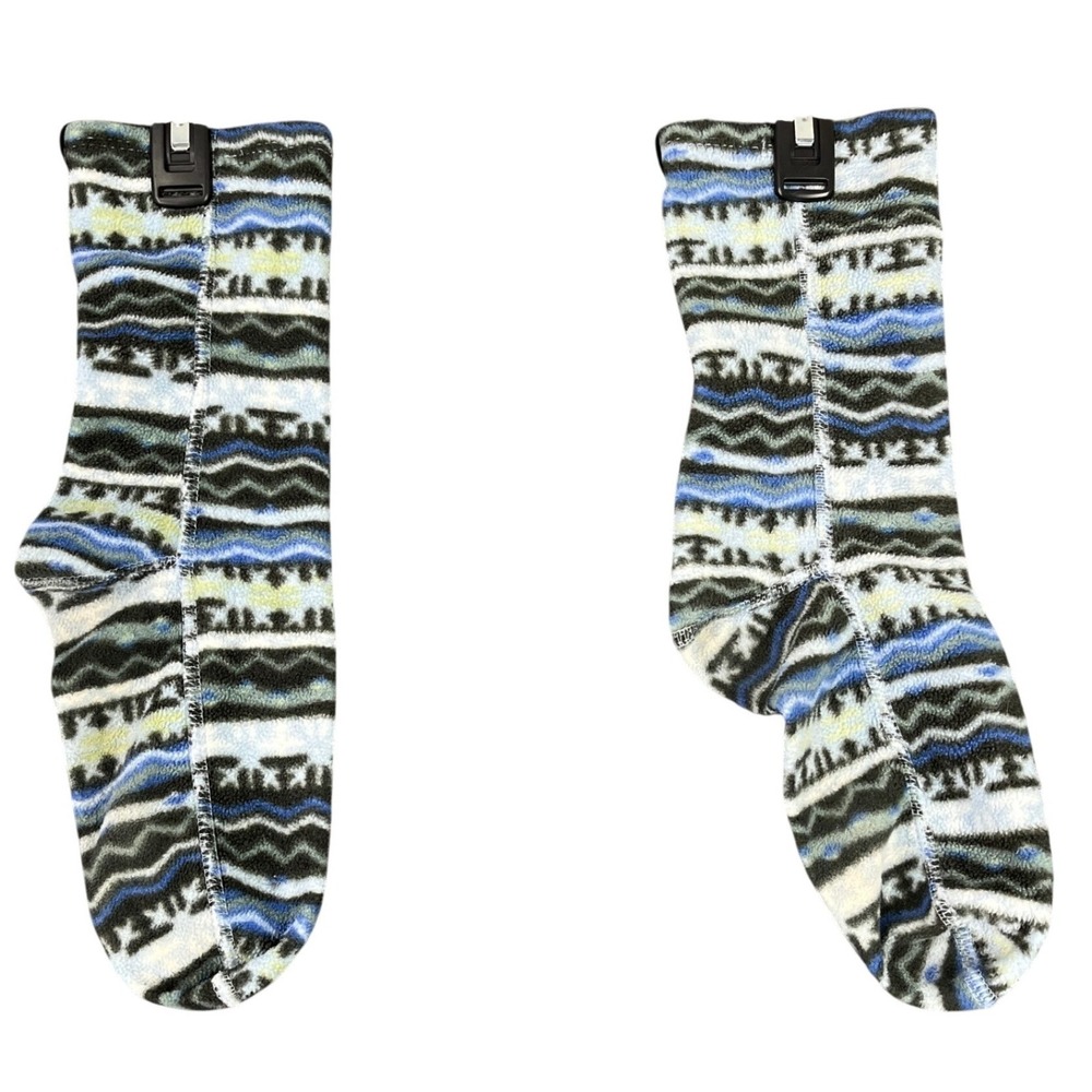 REI Co-op Gorpcore Cabin Fleece Geometric Fair Isle Print‎ Fuzzy Socks Womens OS